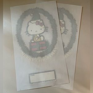 Original 1970s hello kitty Christmas iron on transfer